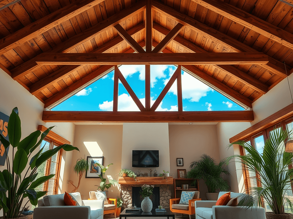 Salon z otwartym sufitem. Poznaj wady i zalety!