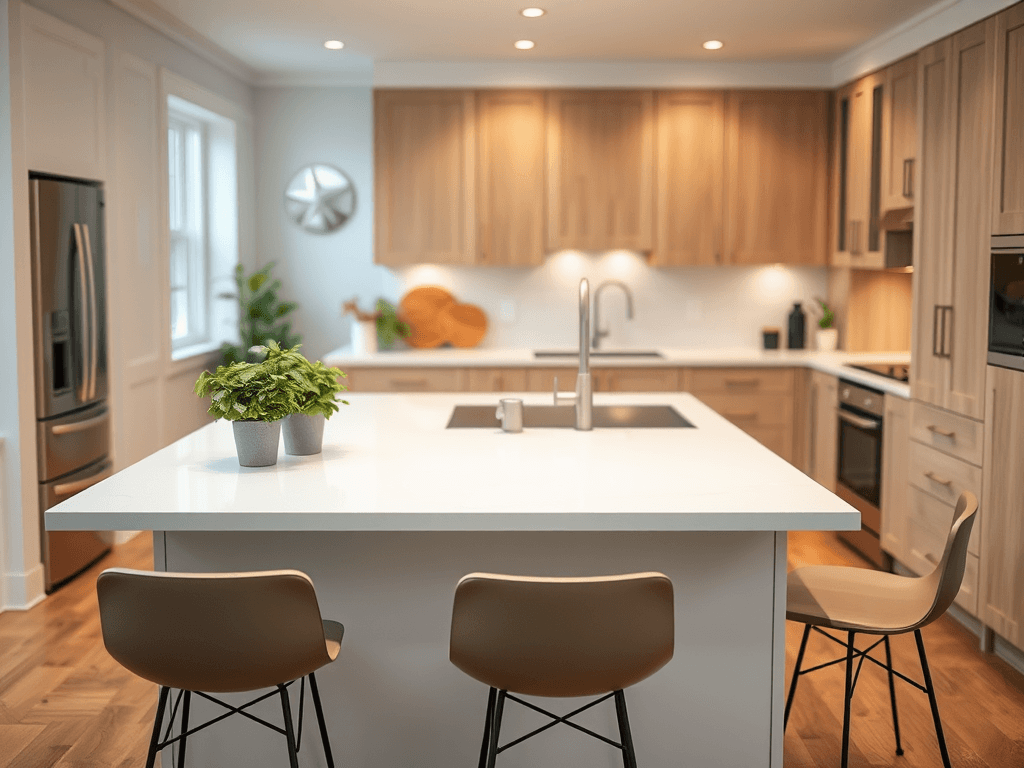 Wyspa w kuchni na środku – jak ją zaprojektować i urządzić?