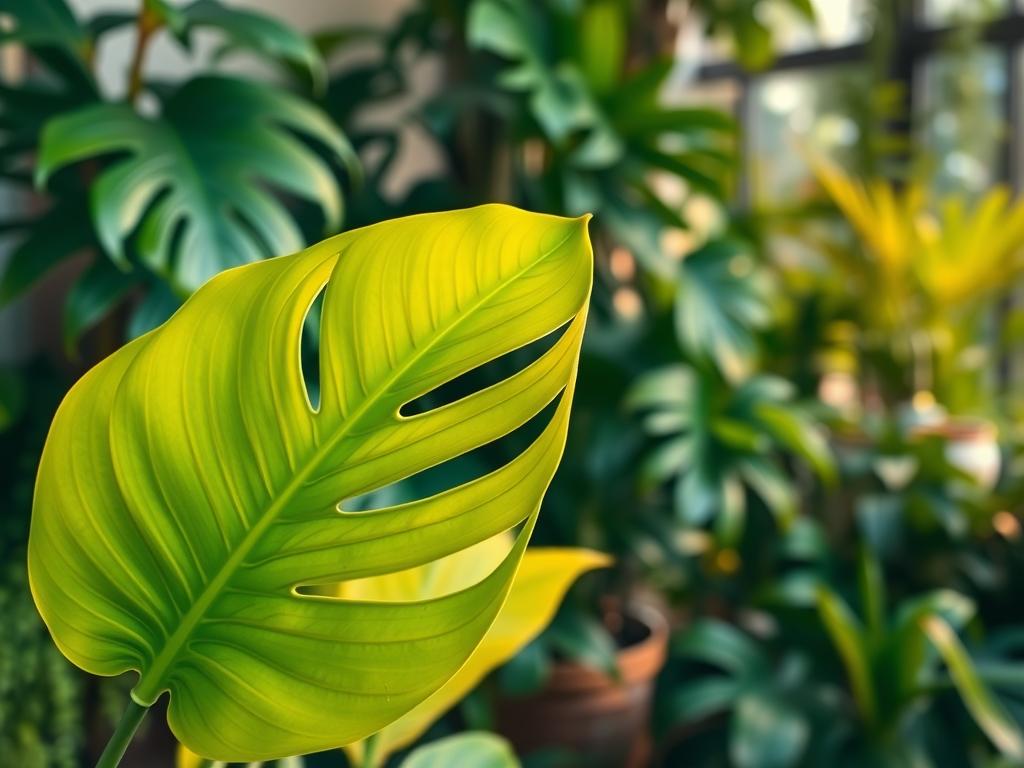 Czy obcinać żółte liście monstery?