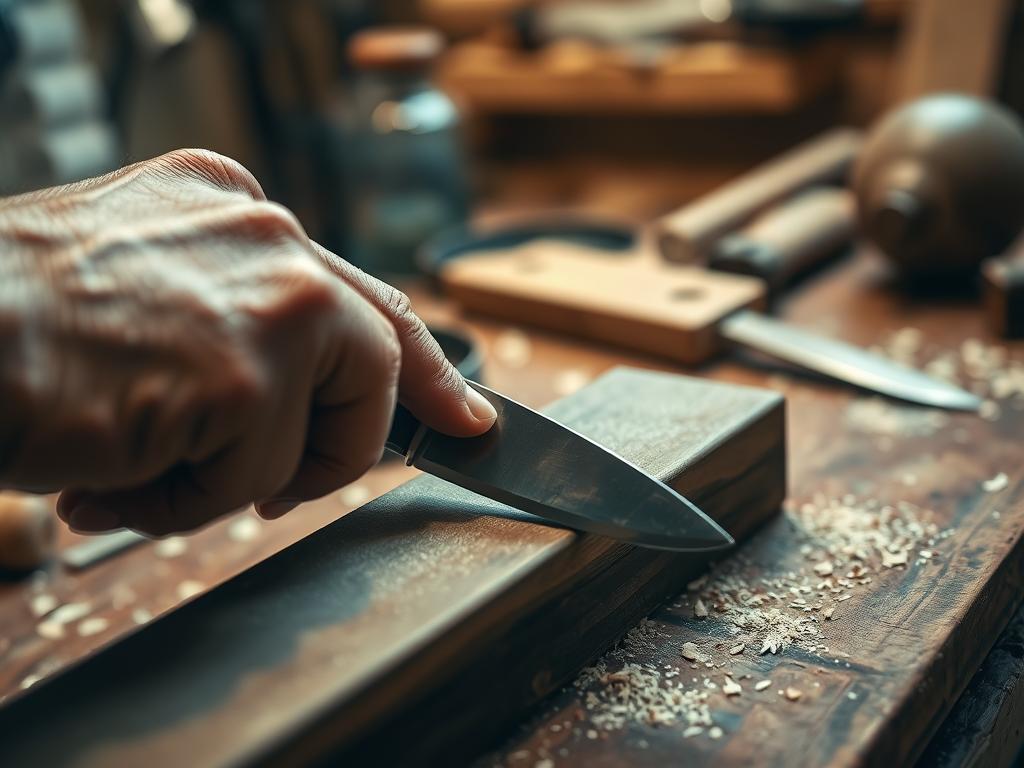 Jak ostrzyć noże do struga?