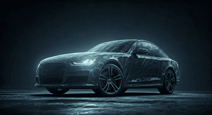 alt_text: Realistyczny obraz drewnianej elewacji zabezpieczonej lakierobecnai, olejami i woskami.