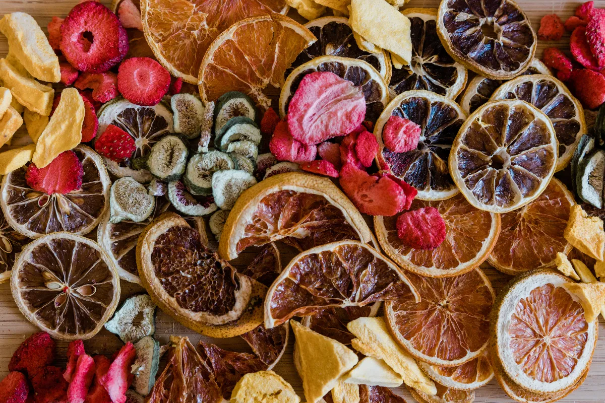 owoce suszone w suszarce