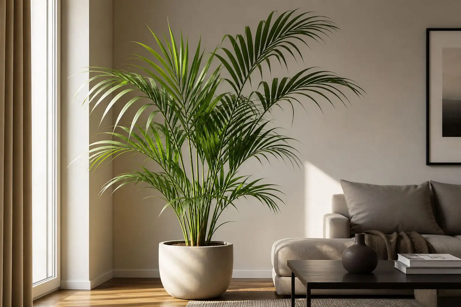 Palma Kencja – Howea forsteriana w salonie