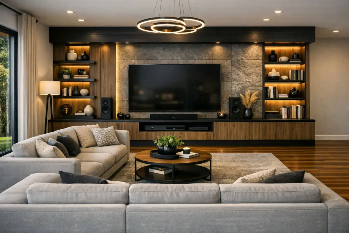 kanapa na środku salonu