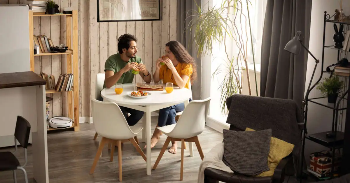 Nowoczesny salon z jadalnią